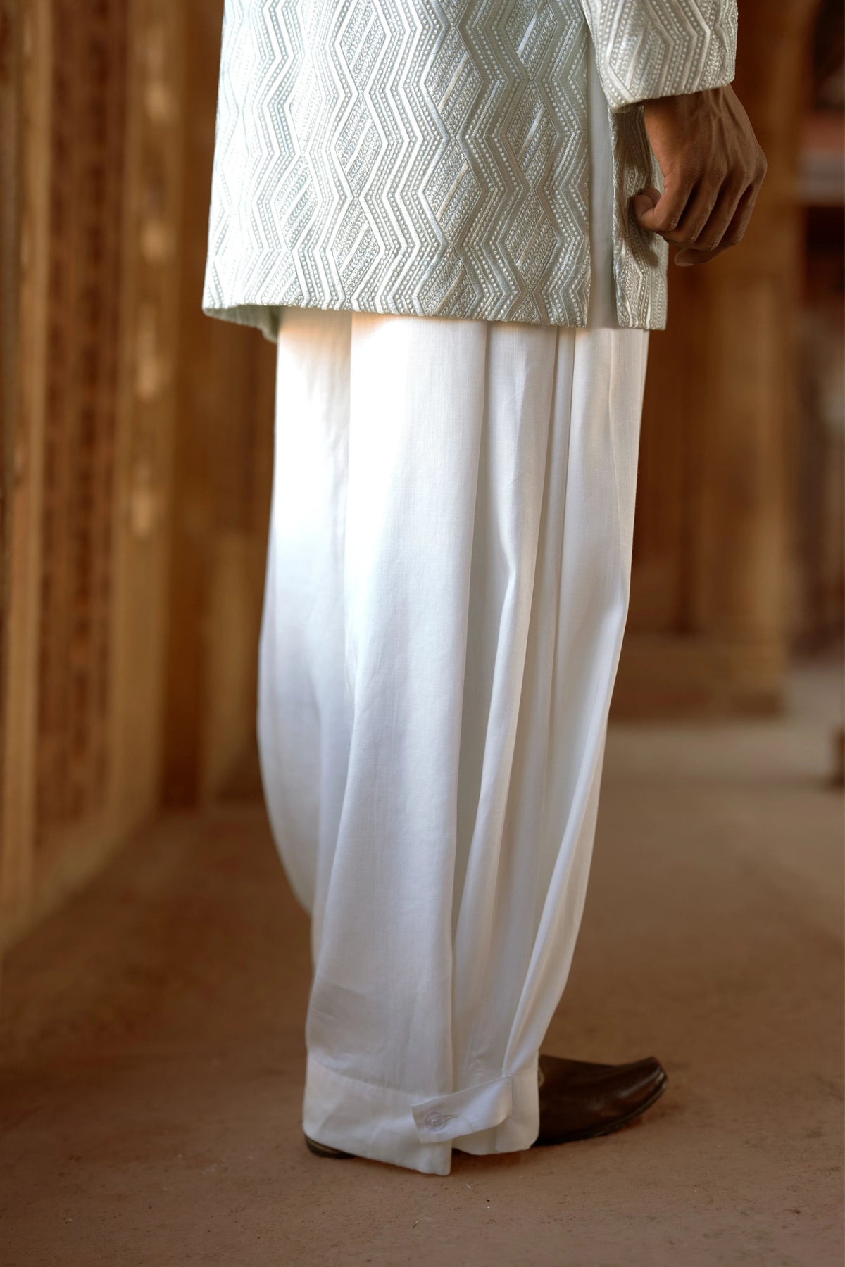 Ivory Wide-Legged Pants