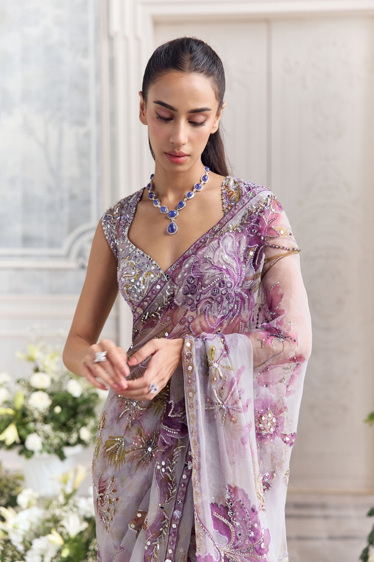 Farida Draped Saree Set