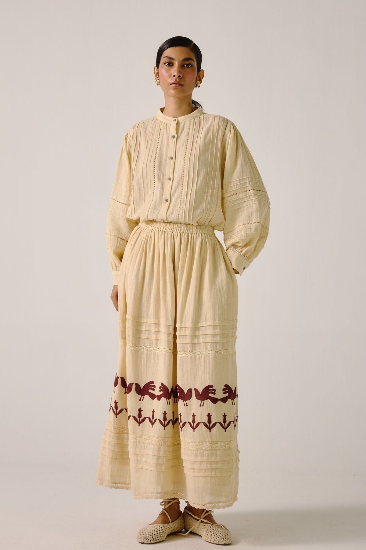 Ivory Block Print Hazel Set