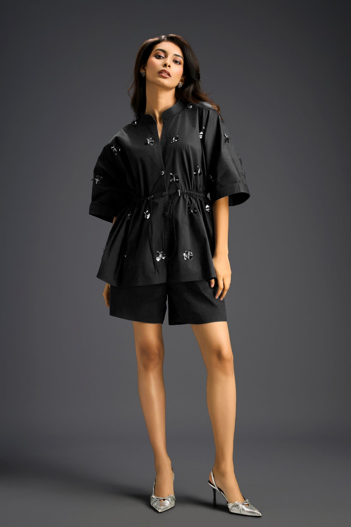 Black Embellished Co-ord Set