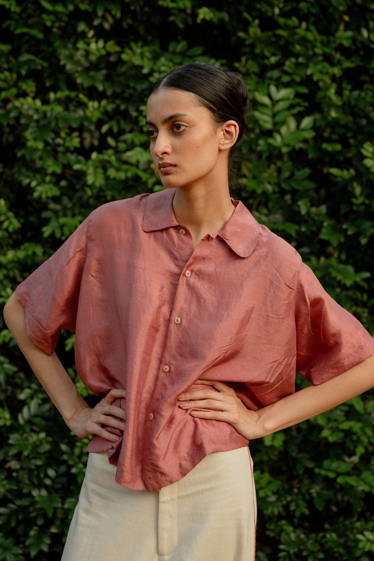 Old Rose Crop Shirt