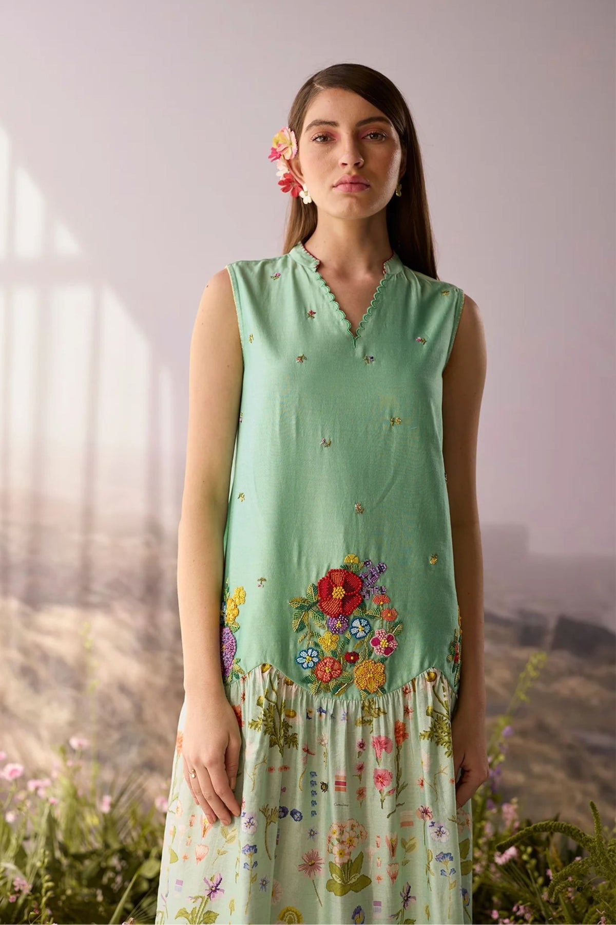 Seaglass Gathered Dress