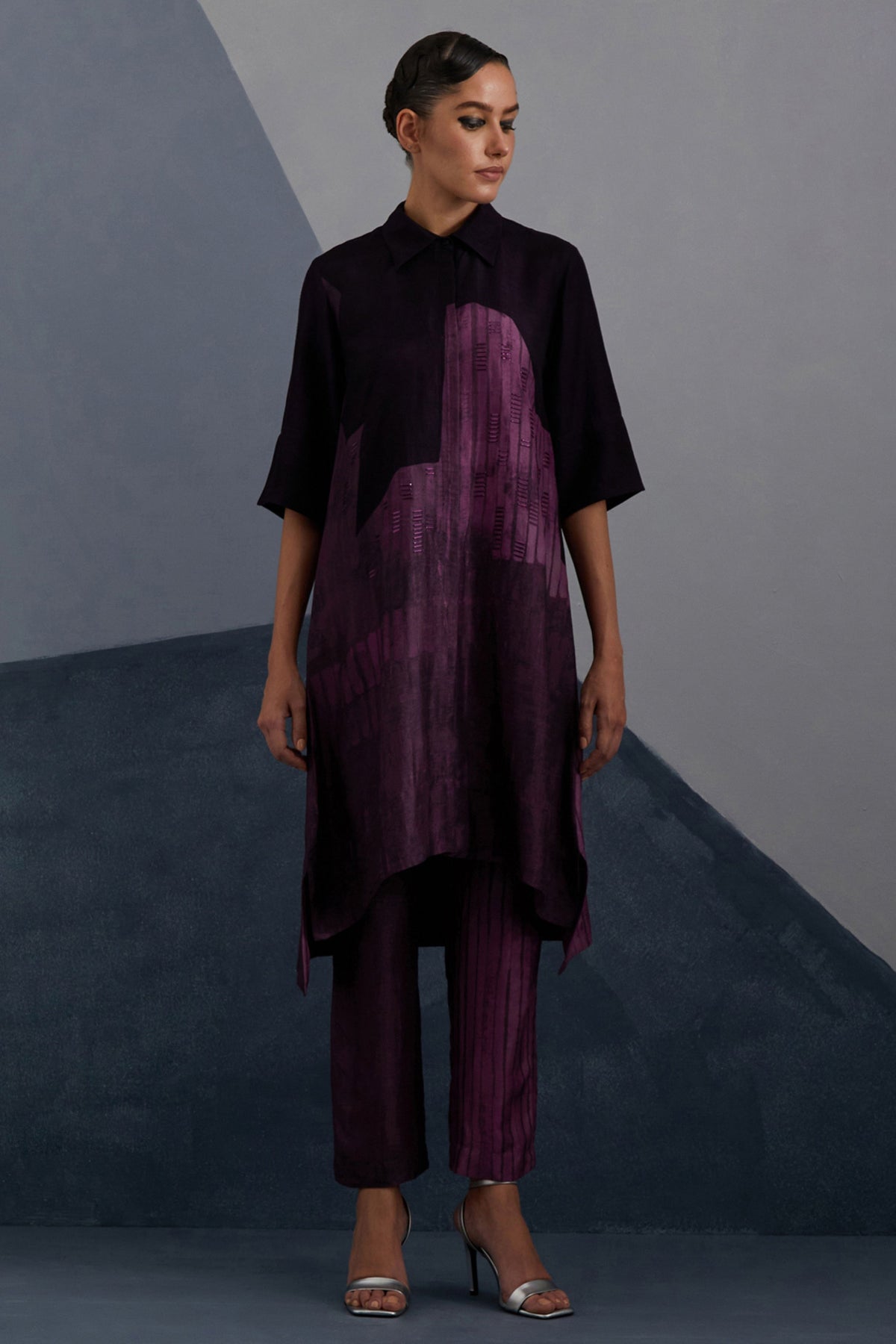 Omen Plum & Indigo Tunic Set