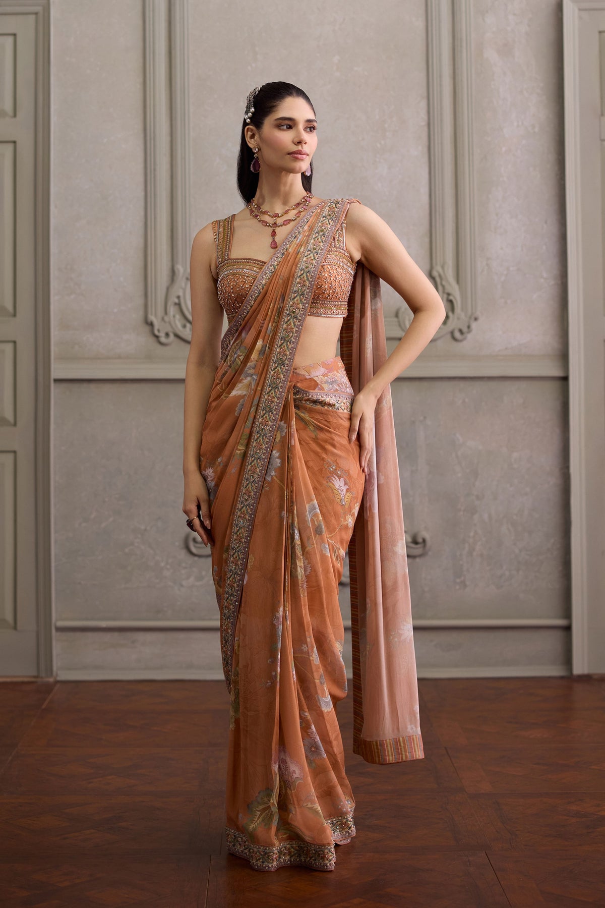 Yasmin Pre-Draped Saree Set