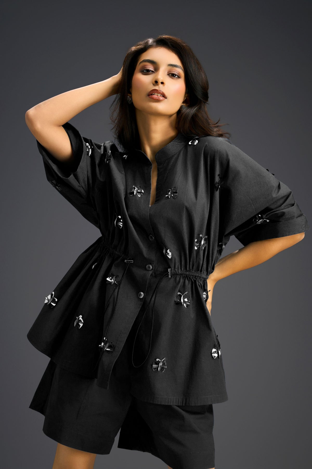 Black Embellished Co-ord Set