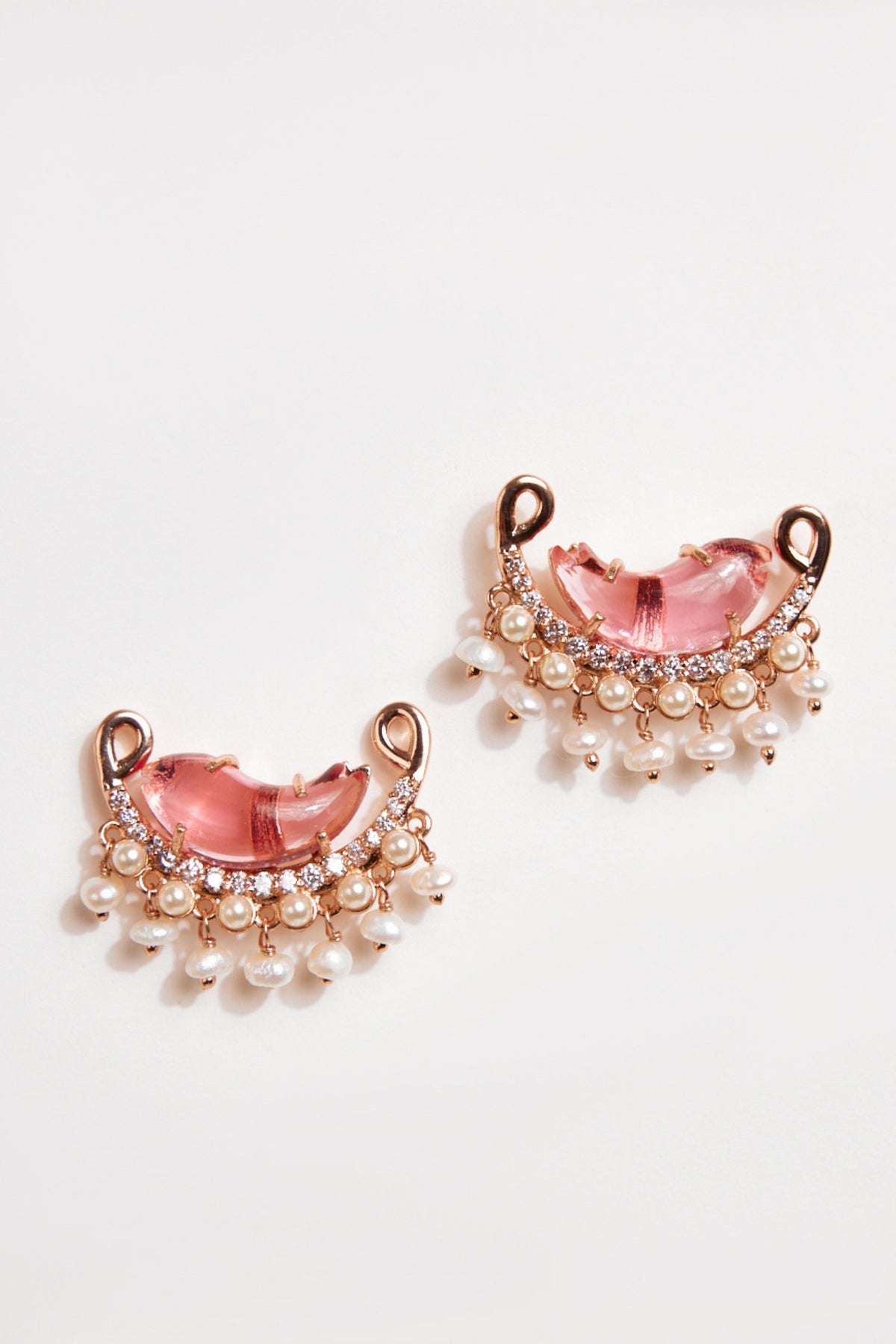 Le Cleo Stud Earrings in Vintage Rose