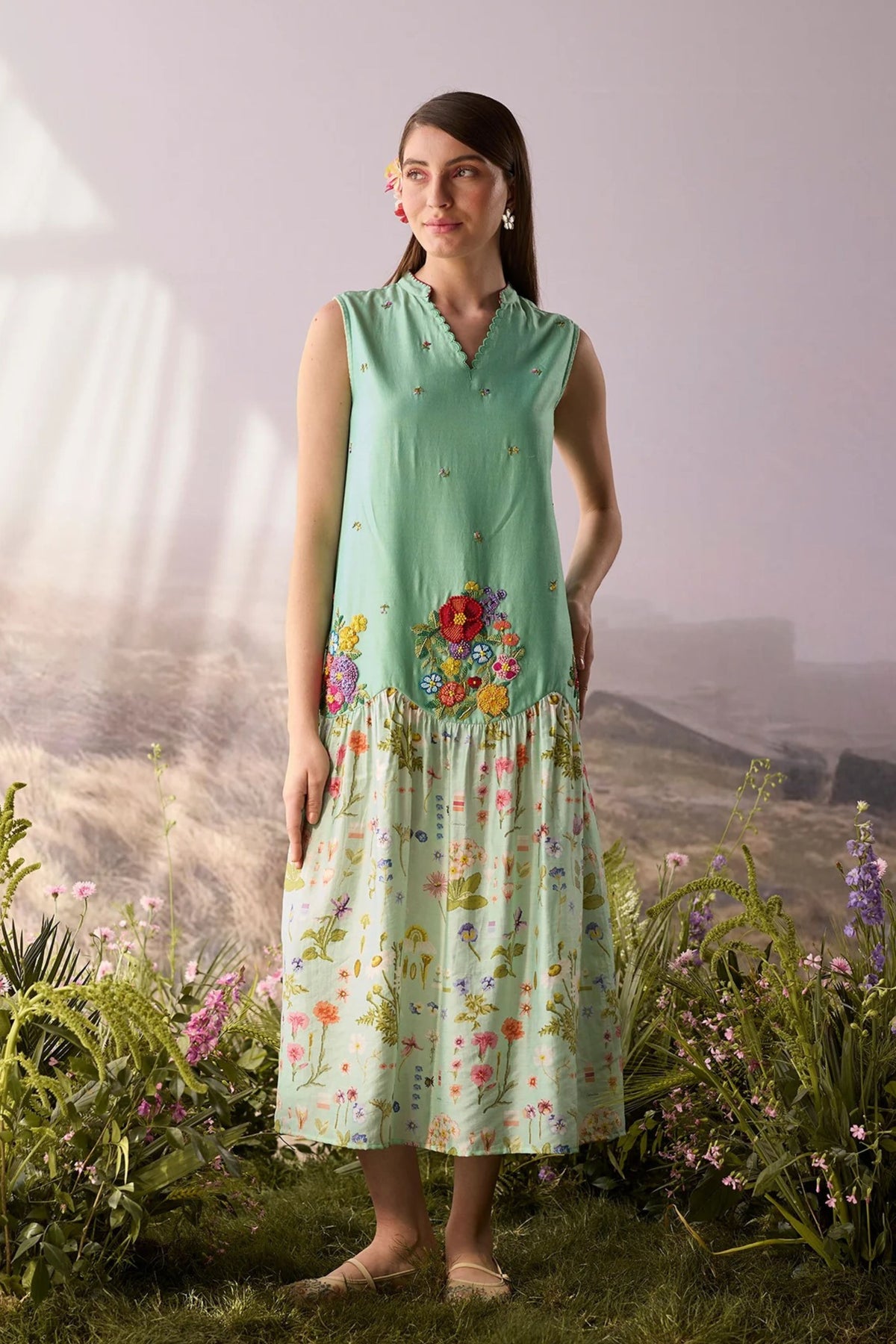 Seaglass Gathered Dress
