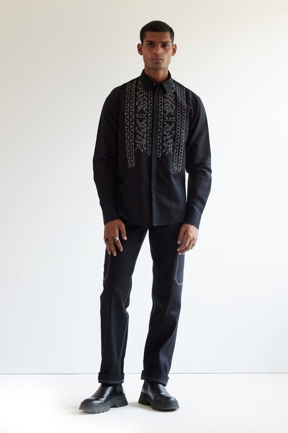 Assymetric Yoke Shirt