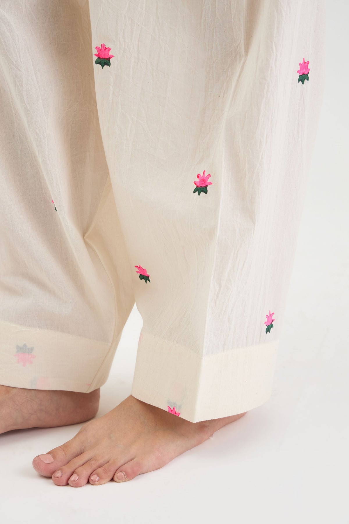 Neon Pink Lotus Kurta Set