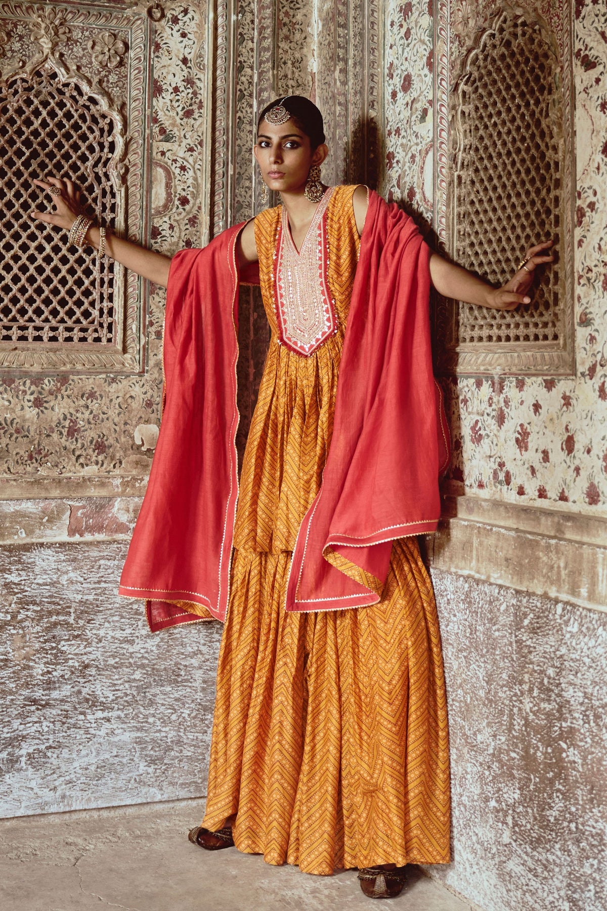 Zigzag Sharara Set