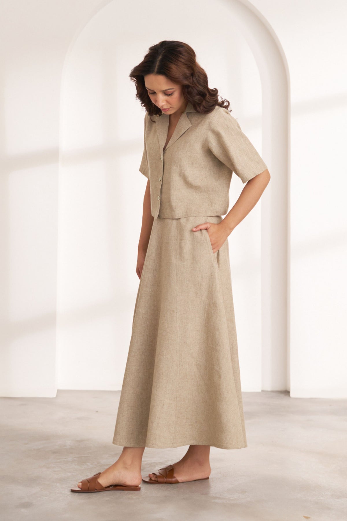 Beige Hemp Co-ord Set