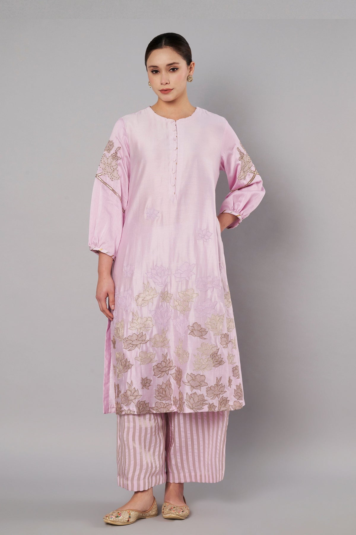 Petal Promise Pastel Lilac Kurta Set