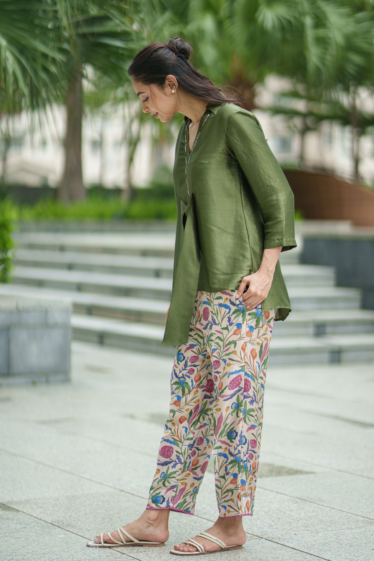 Tie Olive Co-ord Set
