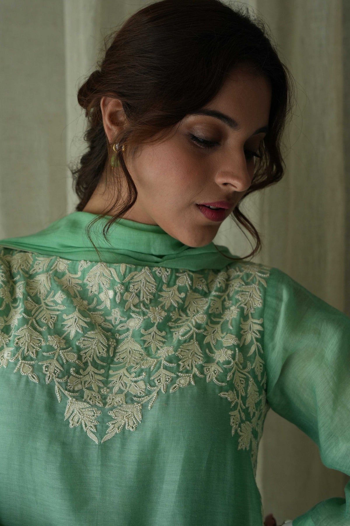 Pista Green Kurta Set