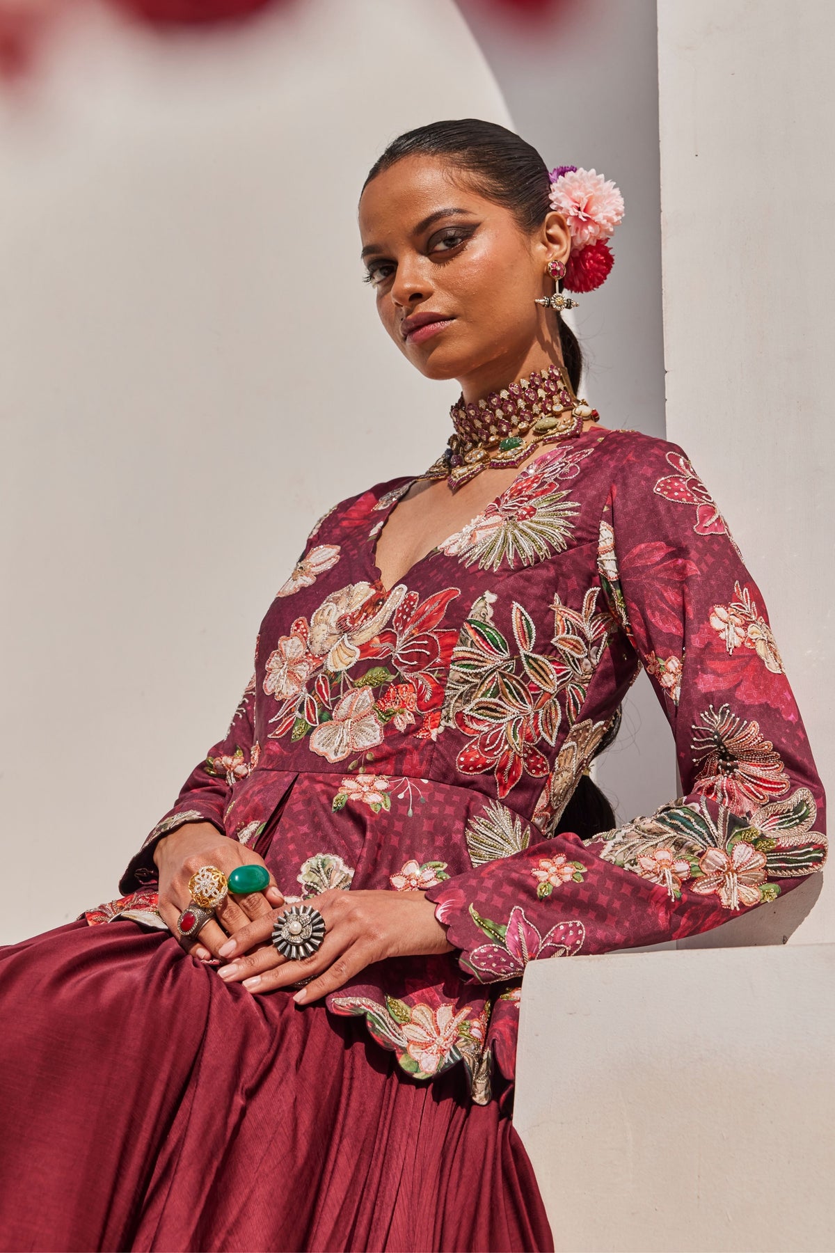Zehra Peplum Gown