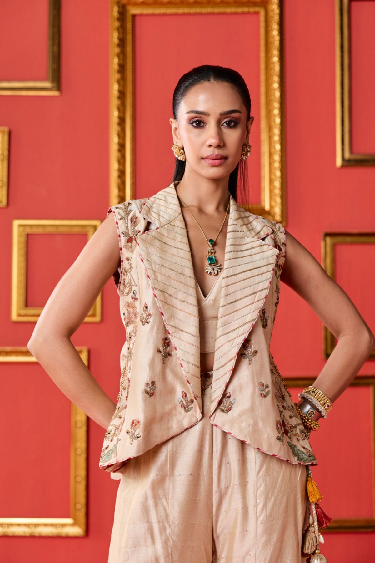 Medha Tussar Sharara Set