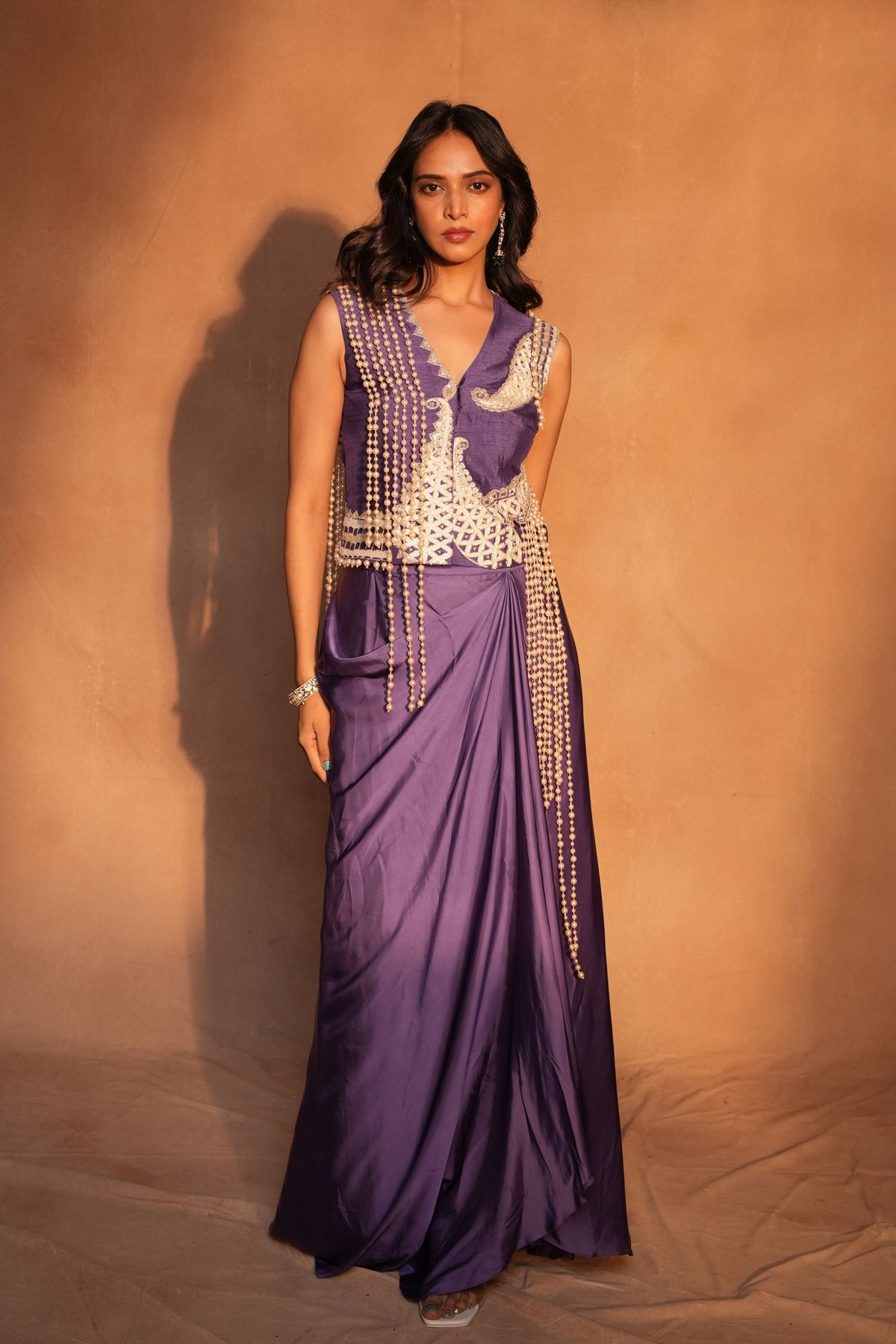 Purple Skirt Set