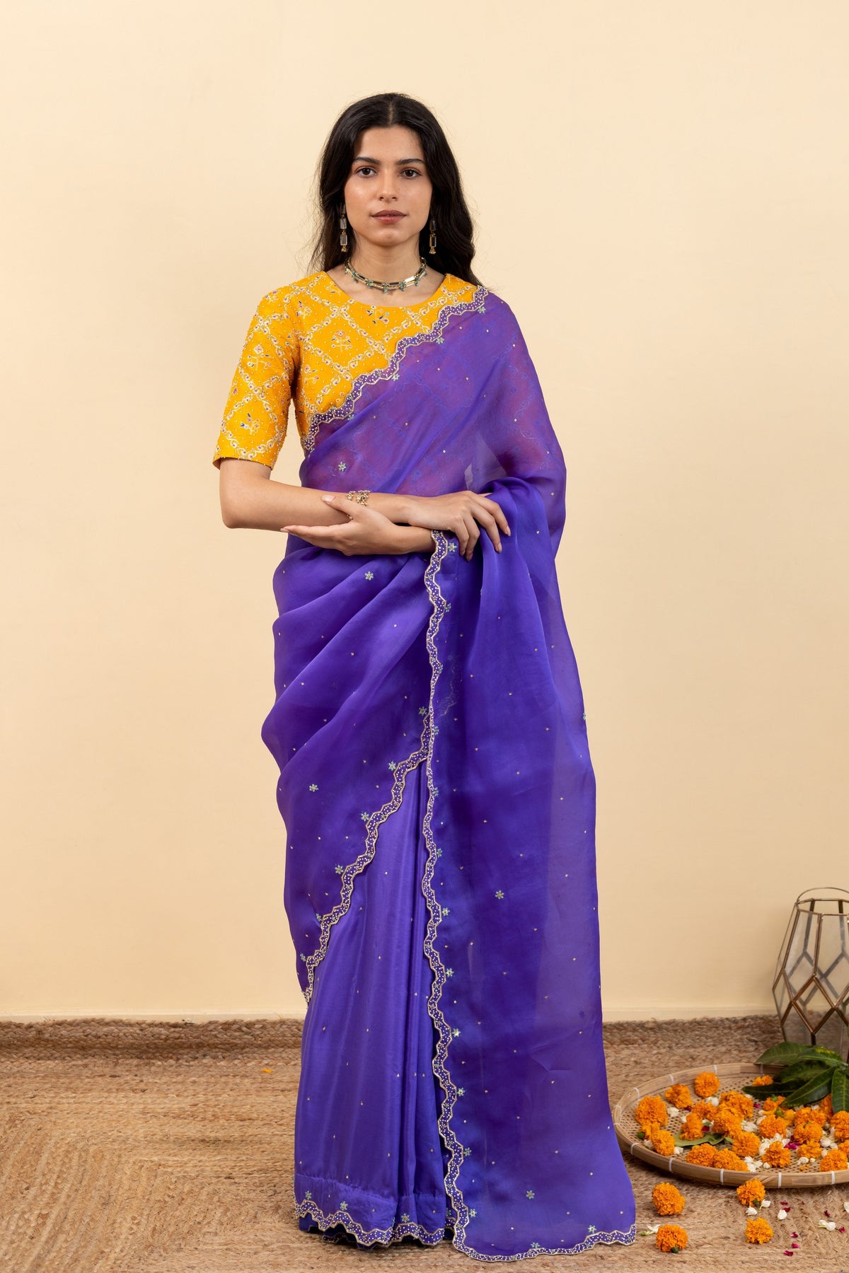 Mango Yellow Chokor Blouse Set