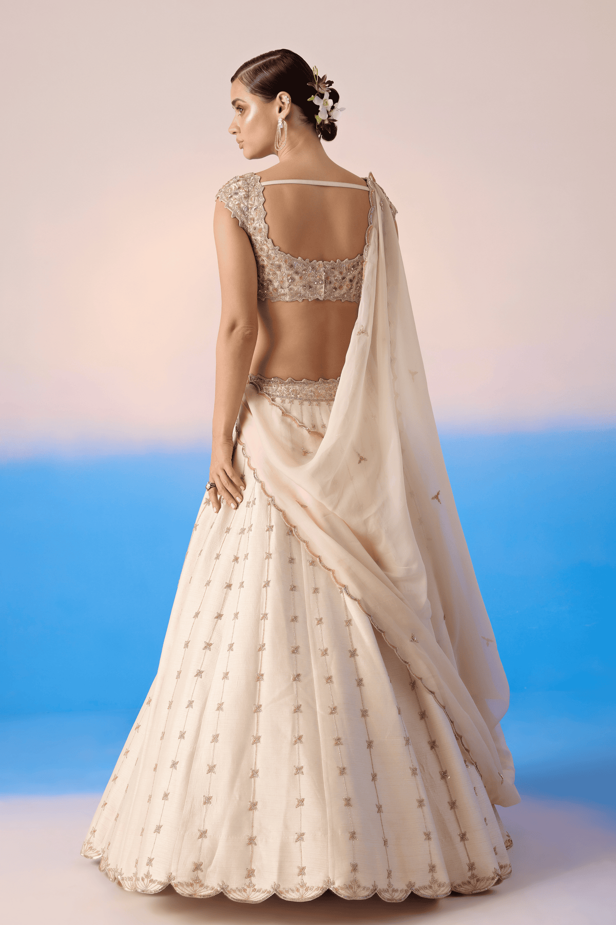 Beige Lehenga Set