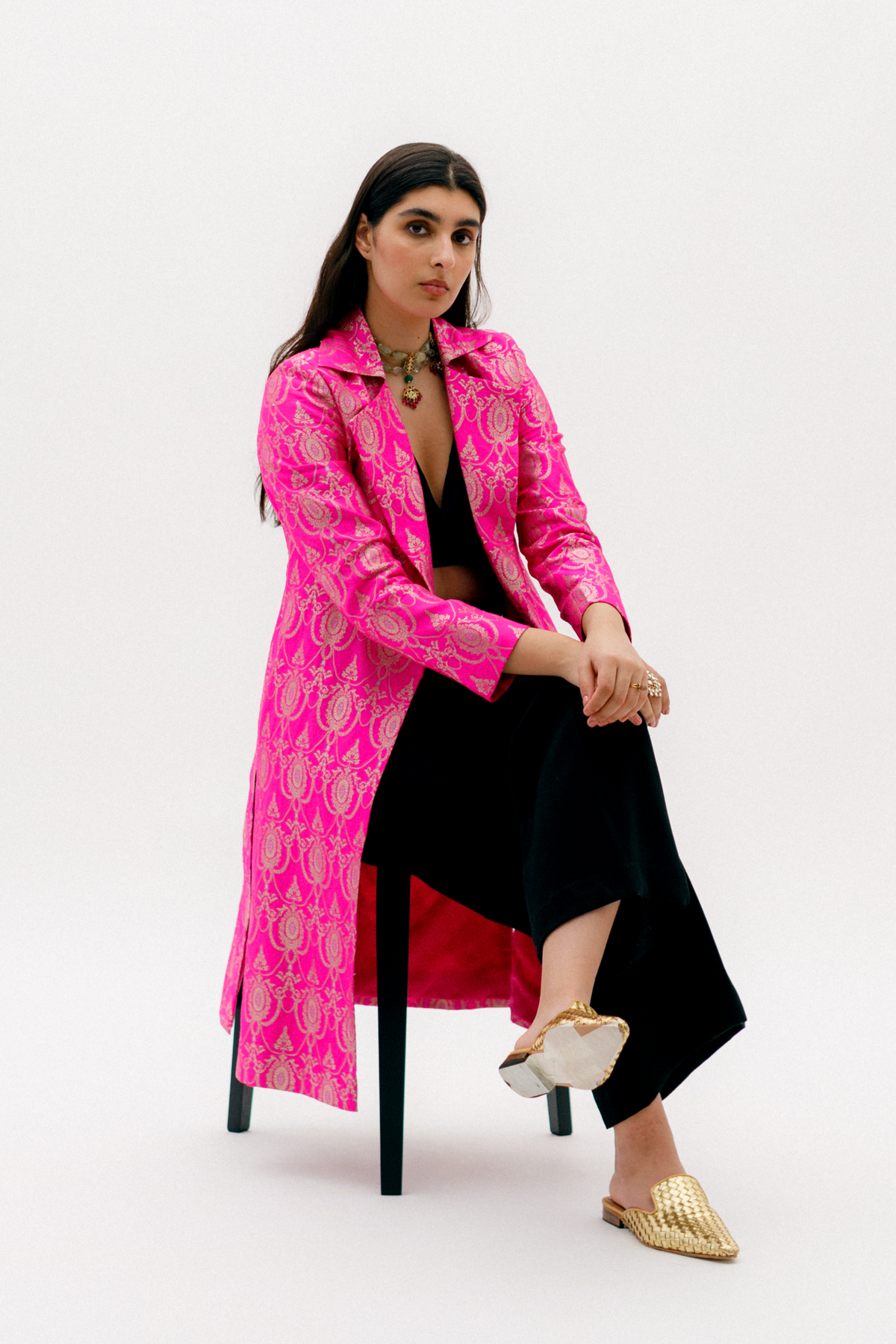 Pink Brocade Jacket