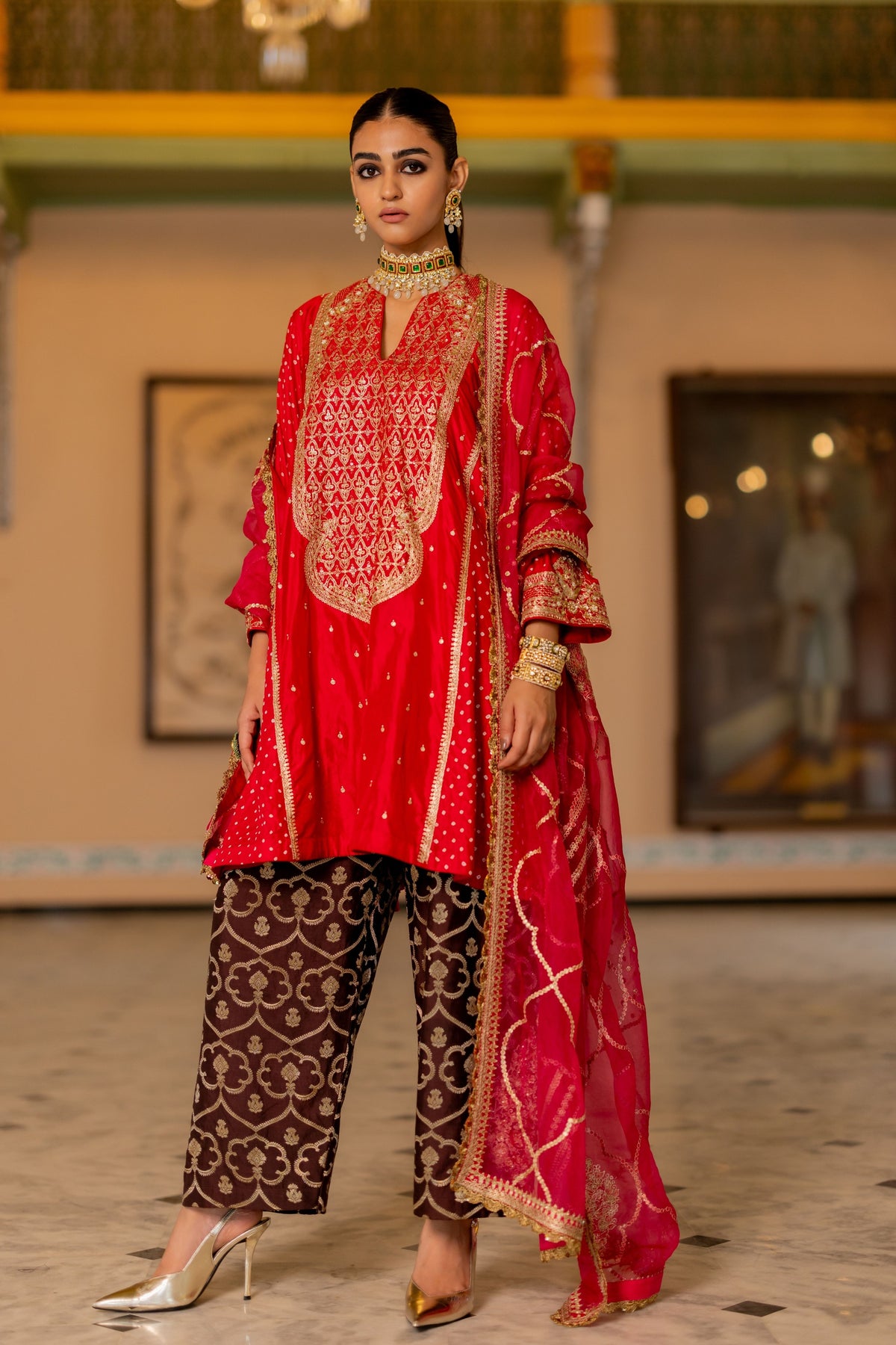 Rani Jaal Dupatta