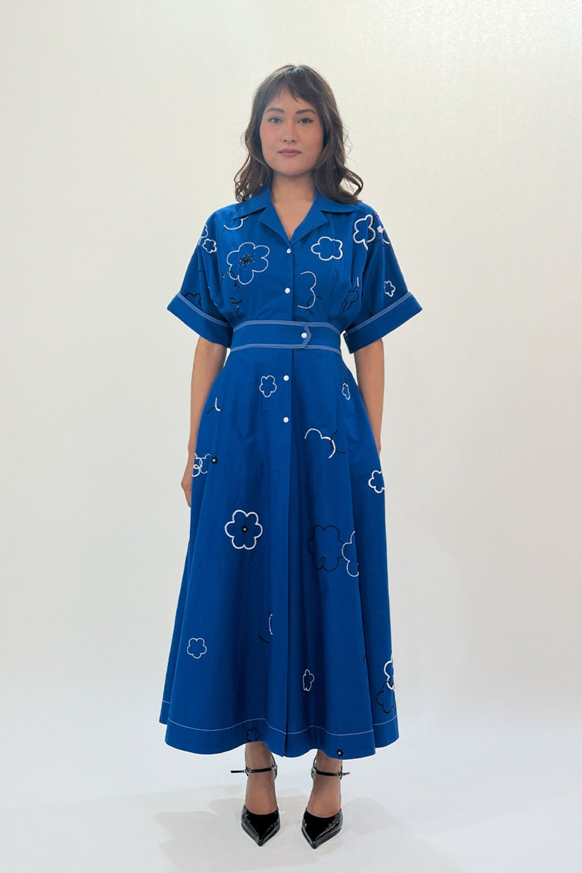 Ditsy Embroidered Sundress