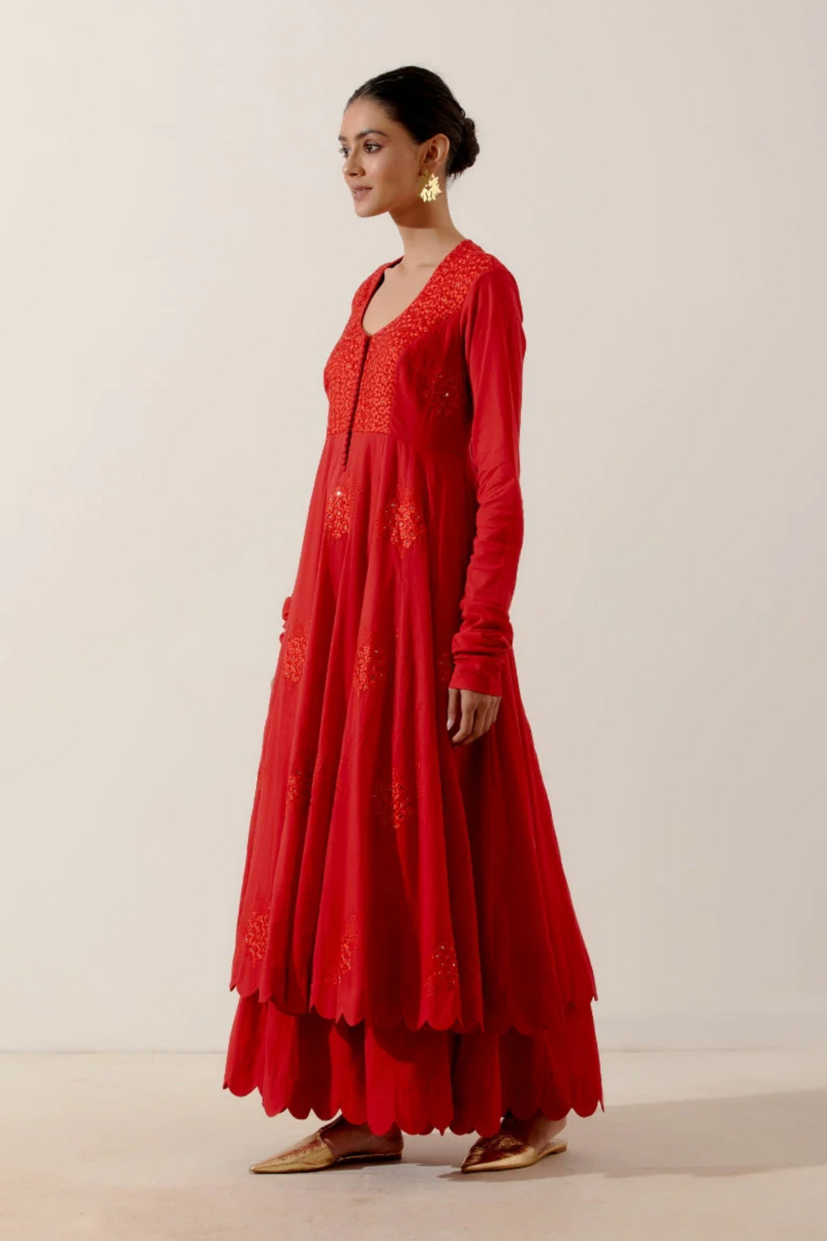 Gulmohar kali kurta set