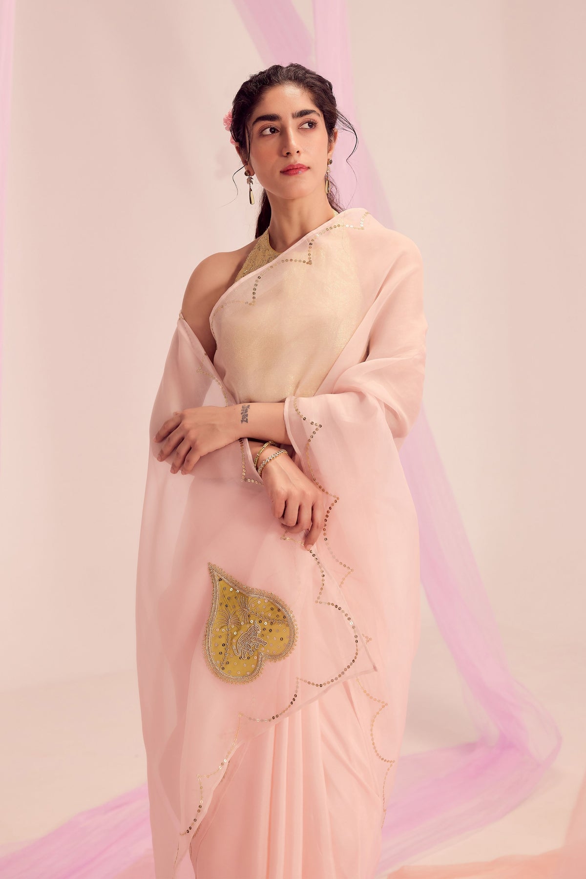 Pink Hridaya Gaj Saree