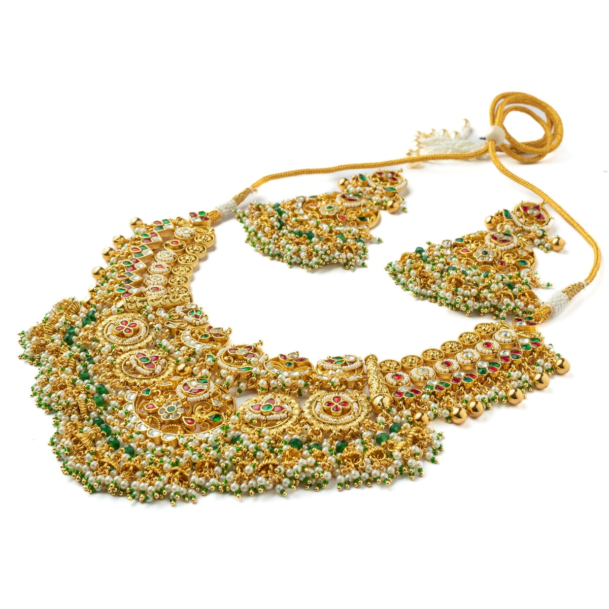 Multicolored Gold Plated Necklace Set
