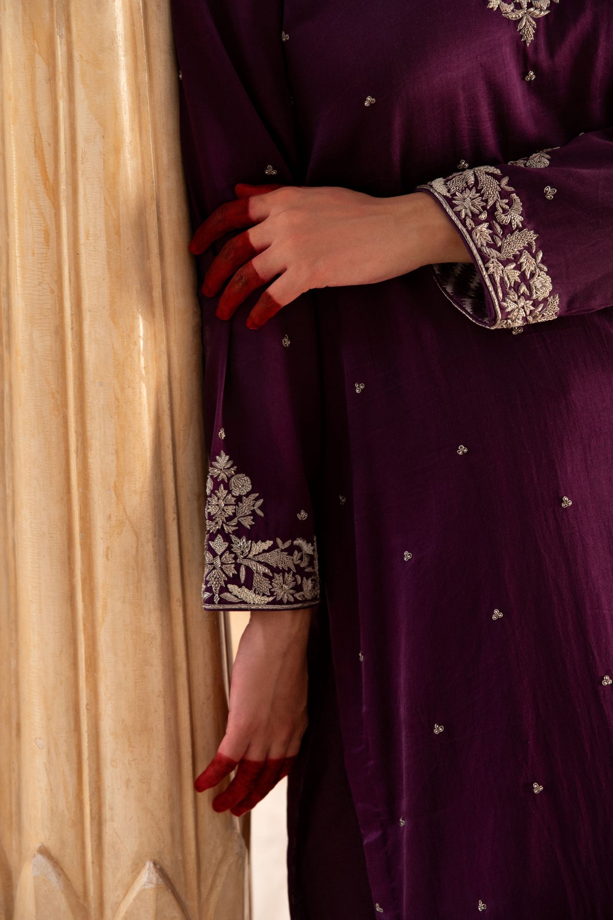 Aubergine Kurta Set