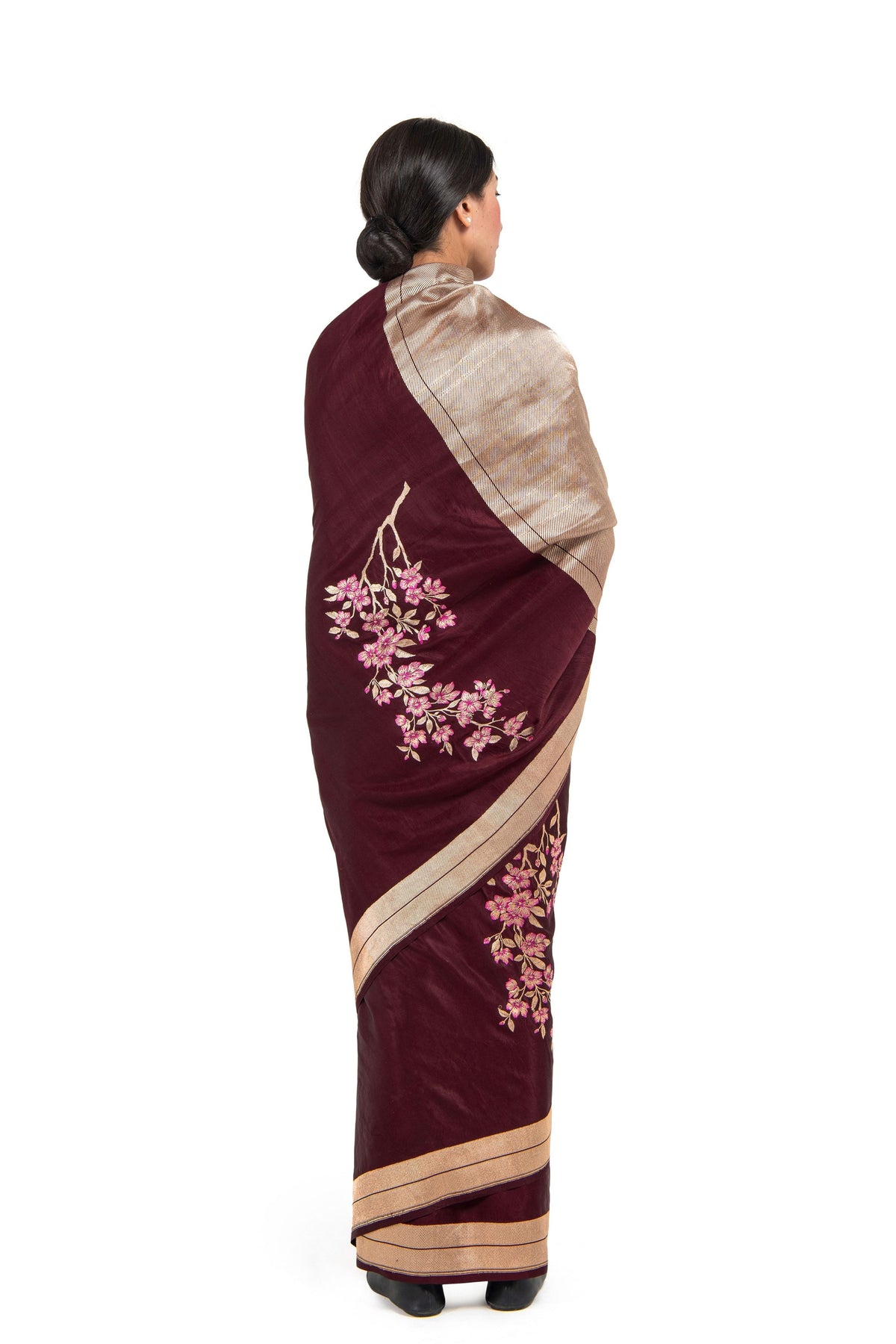 Shiten Maroon Saree