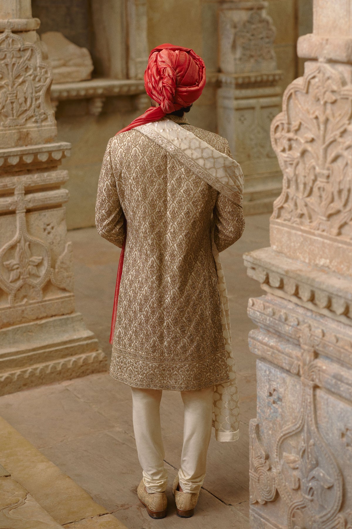 Gold Sherwani Set