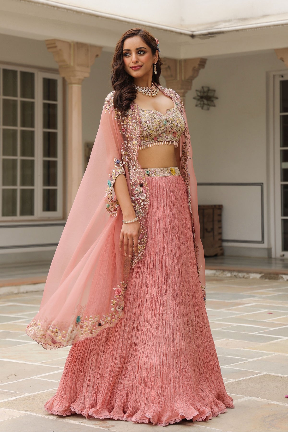 Gulzar Cape Lehenga Set