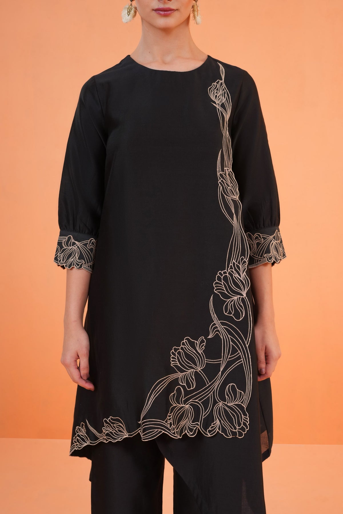 Black Oasis Tunic Set