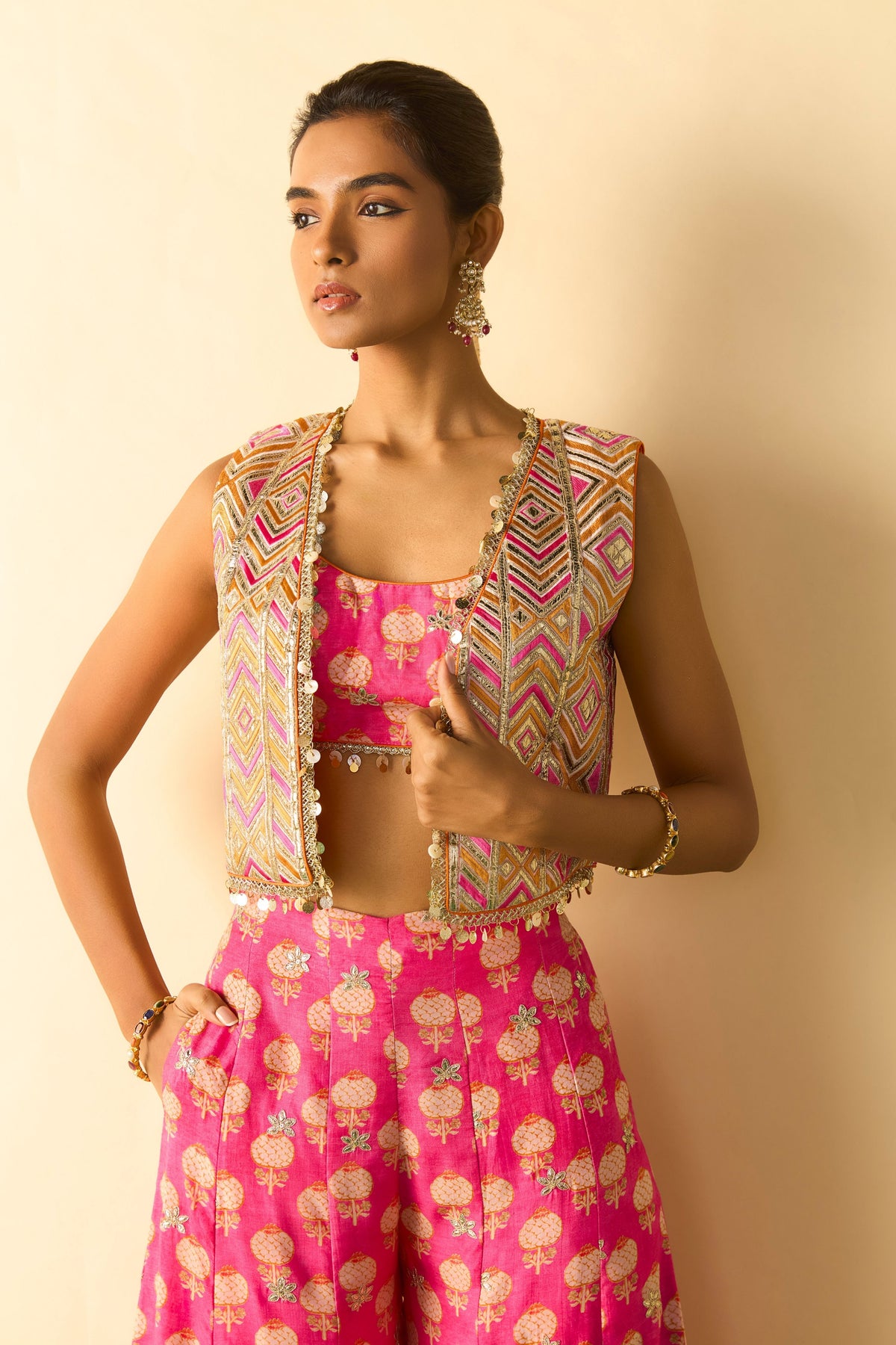 Eira Pink Sharara Set