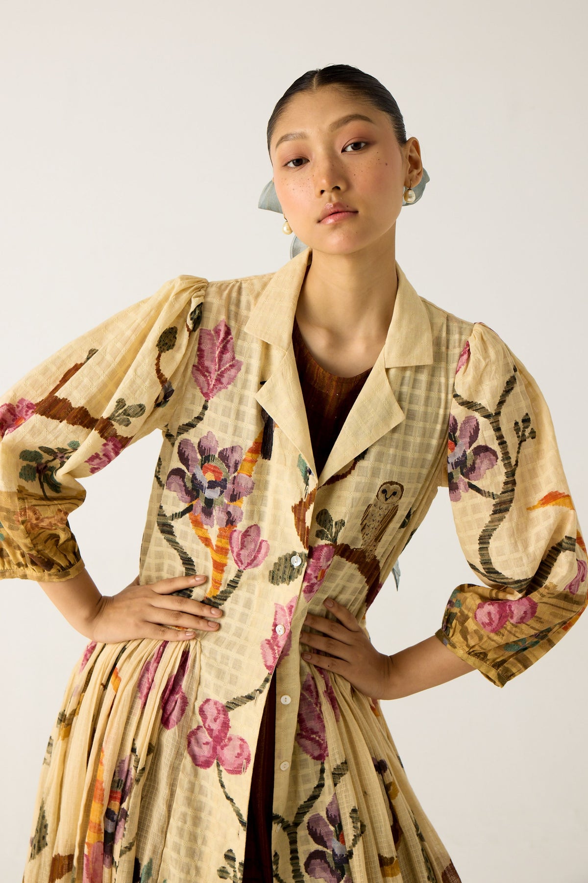 Classic Button Down Dress With Jacket