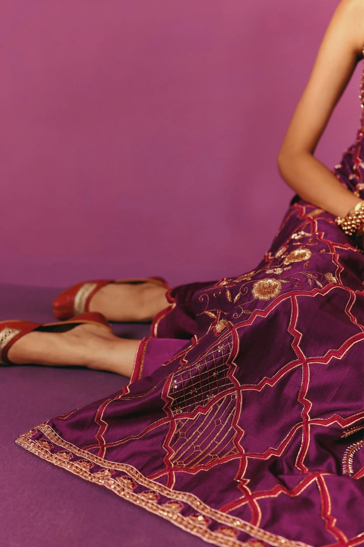 Purple Kurta Set