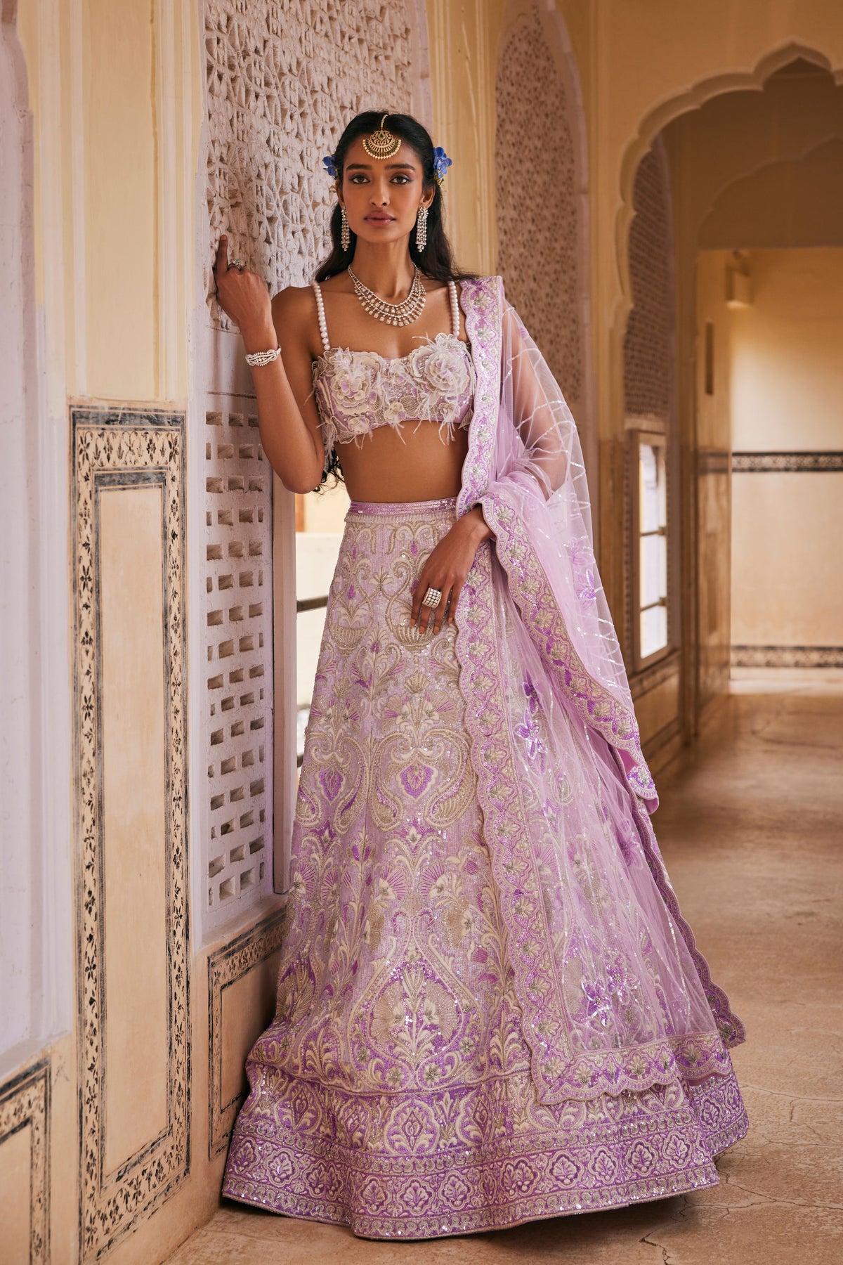 Lilac Gulbagh Lehenga Set