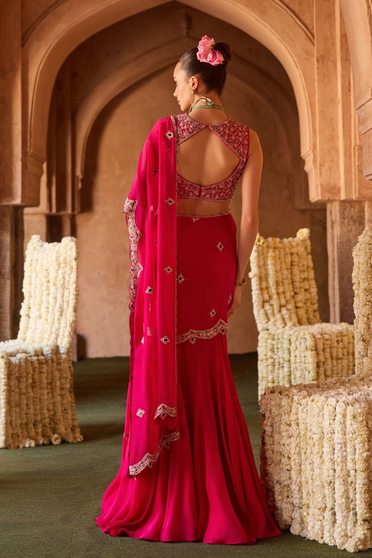 Tazmeen Draped Saree Set