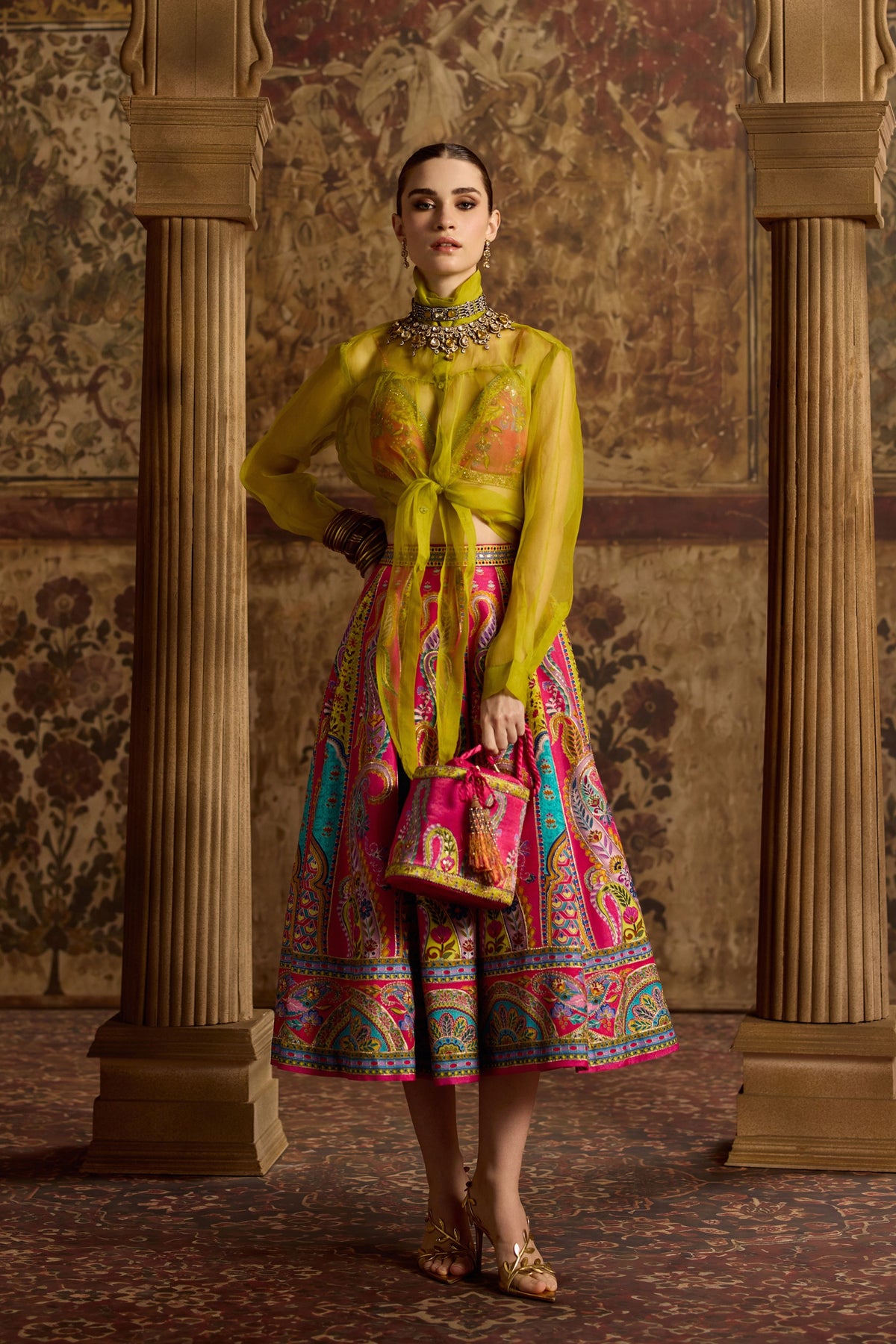 Vamika Lime Lehenga Set
