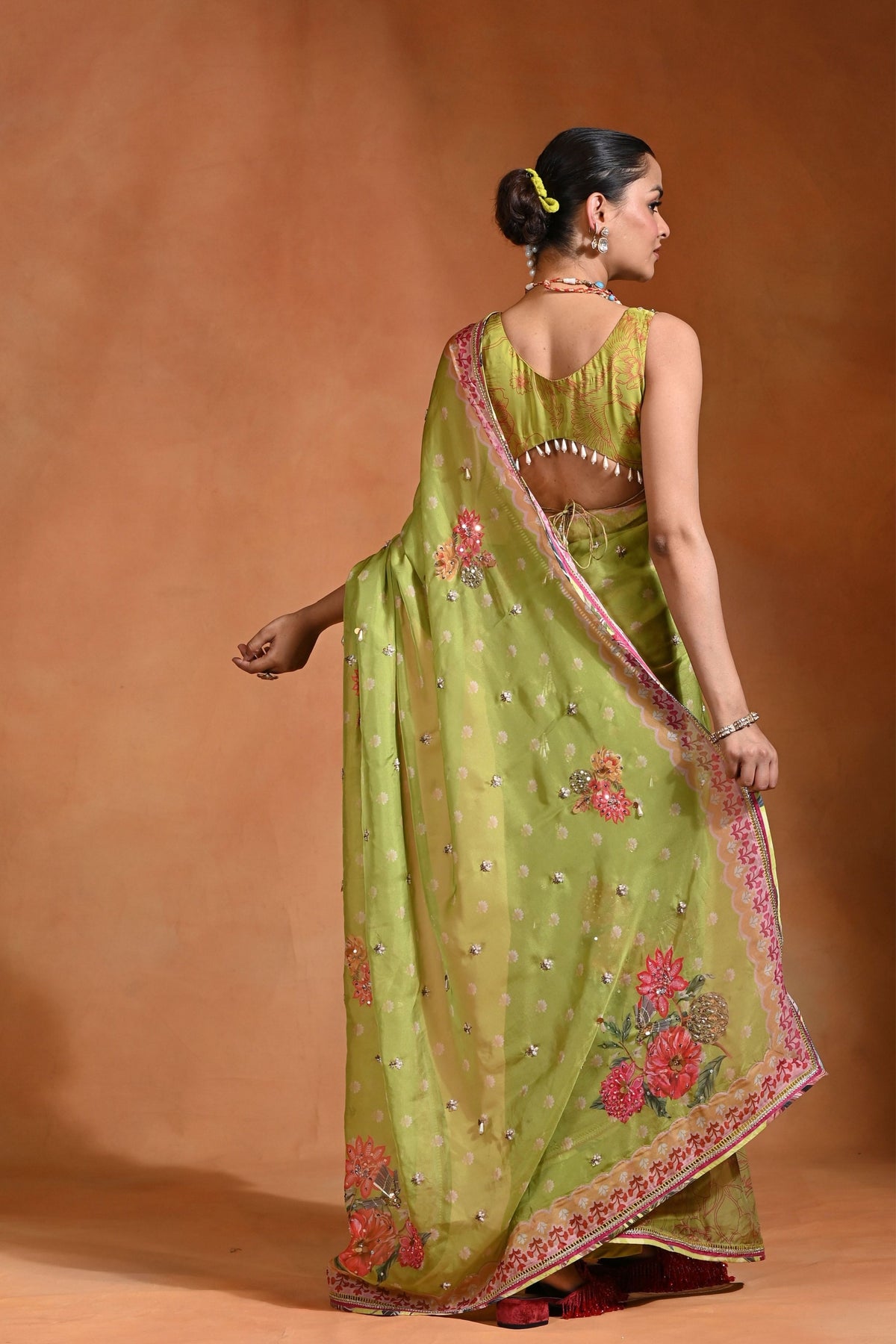 Brat Floral Saree Set