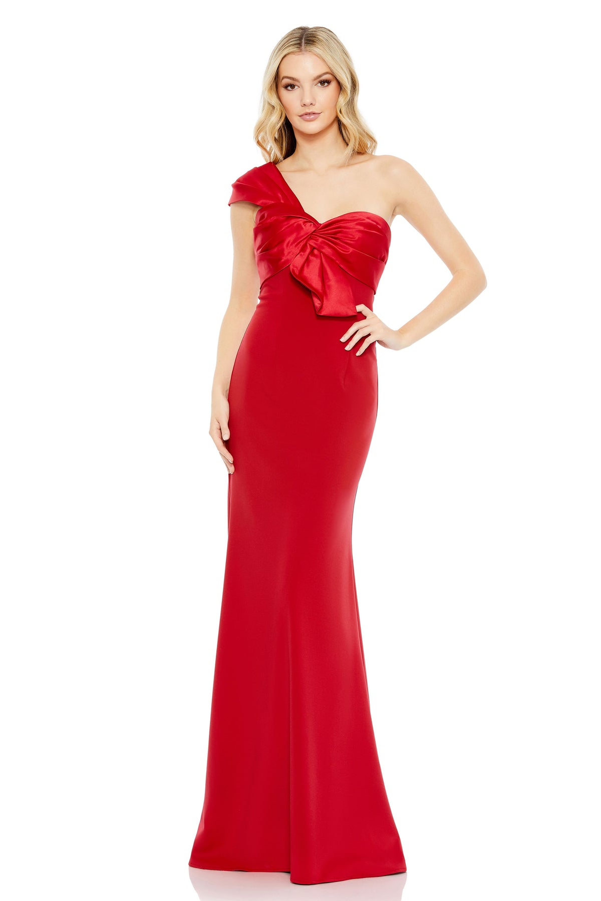 Red One Shoulder Gown