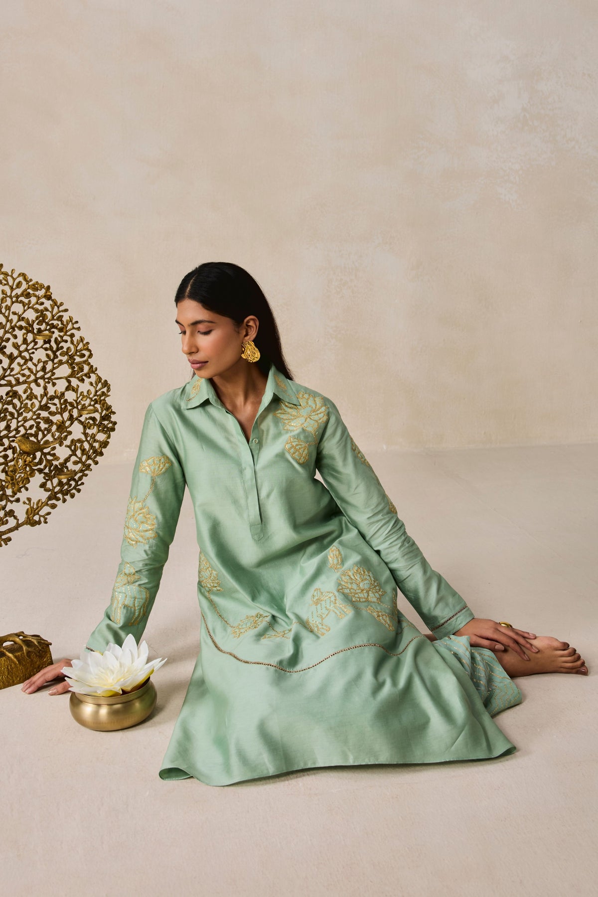 Green Kurta With Salwar