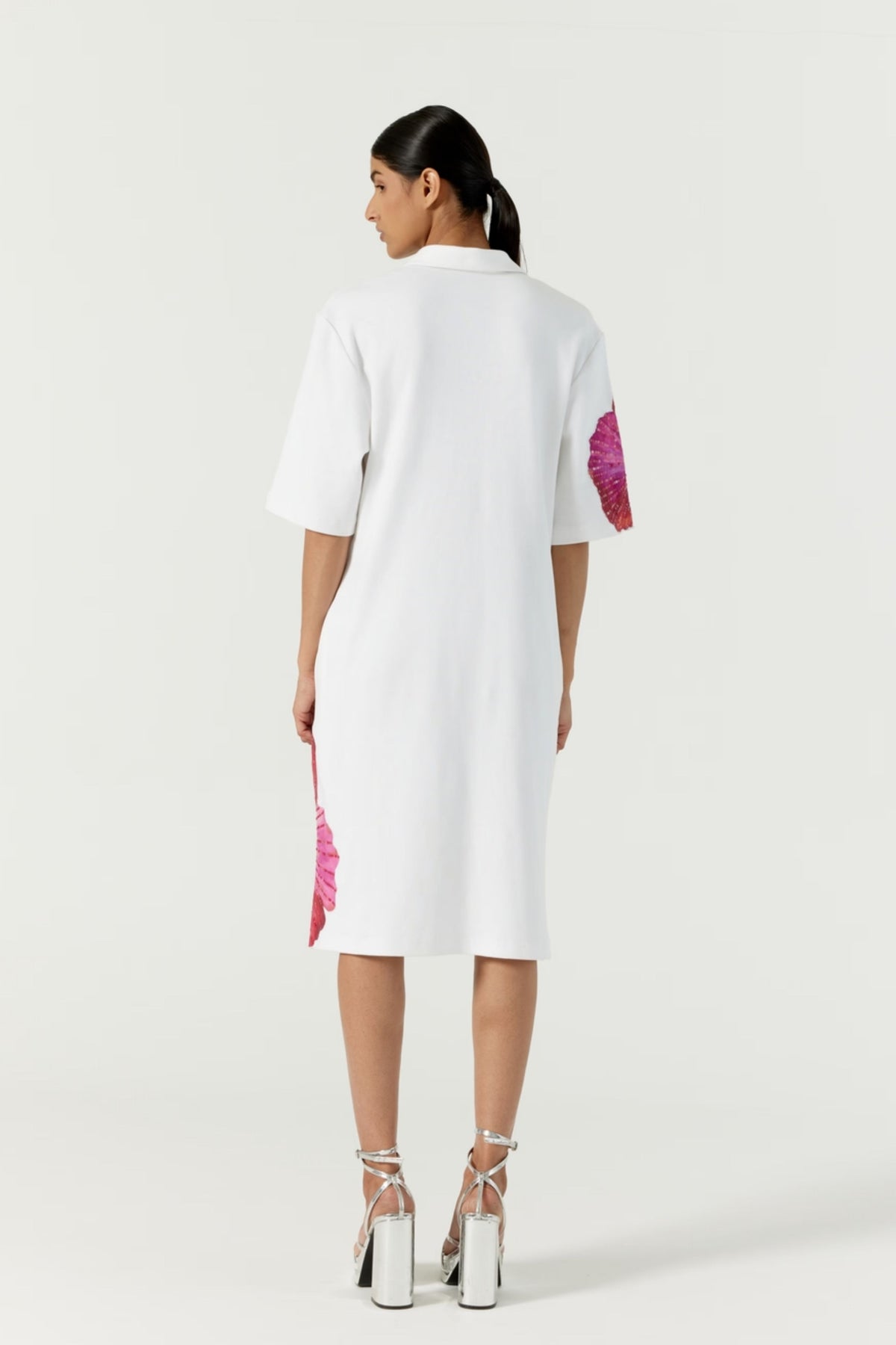 Pansy White Polo Dress