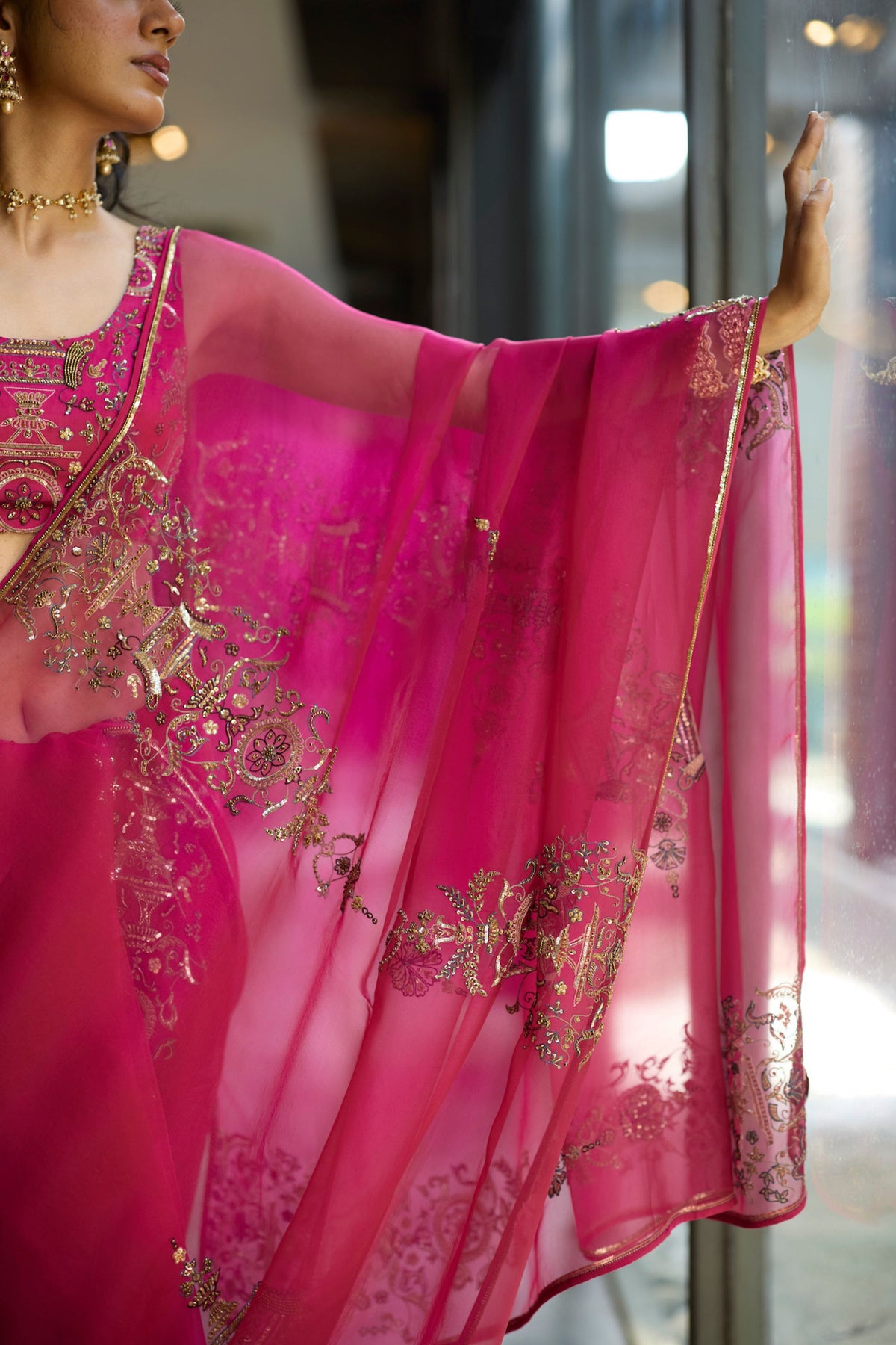 Pink Anugraha Saree