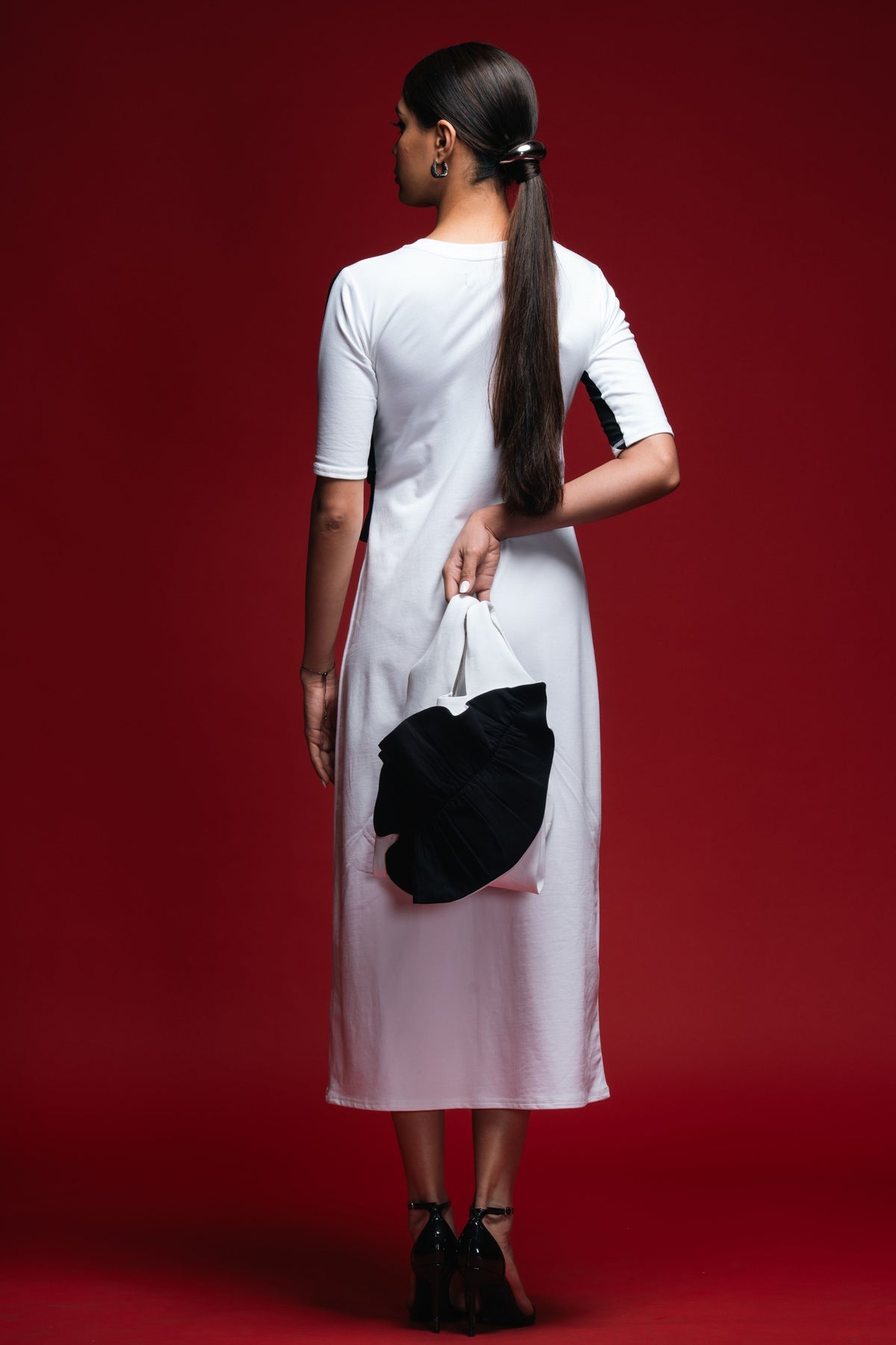 Petalhold White Column Dress
