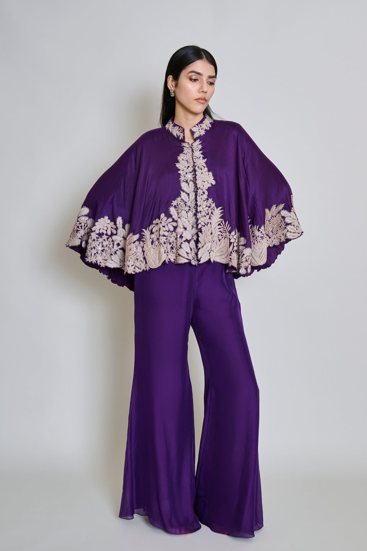 Kalie Purple Cape Set