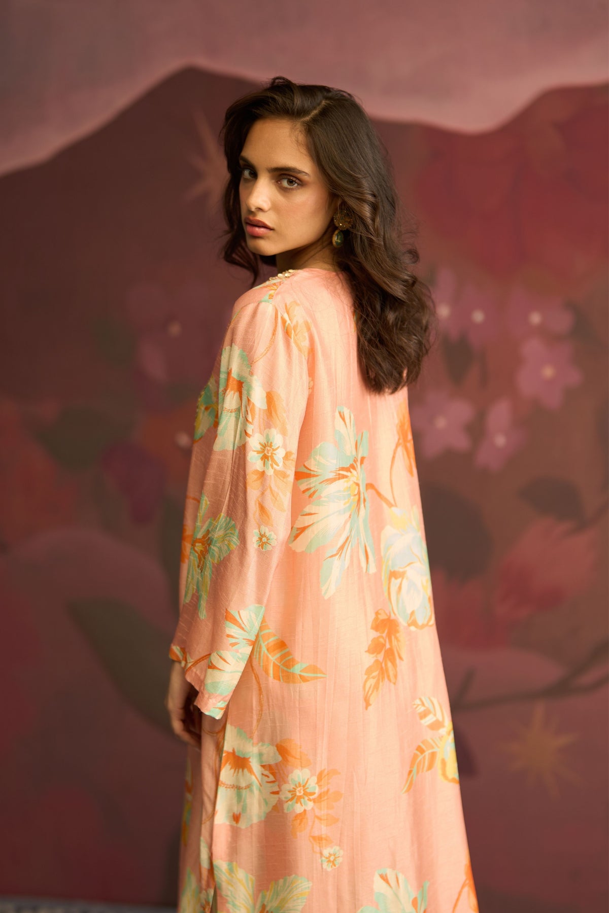 Peach Gleam Kurta Set