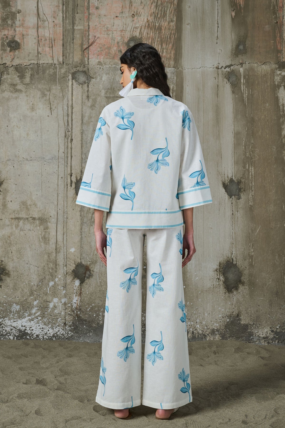 Moonlit Bloom Kaftan Top