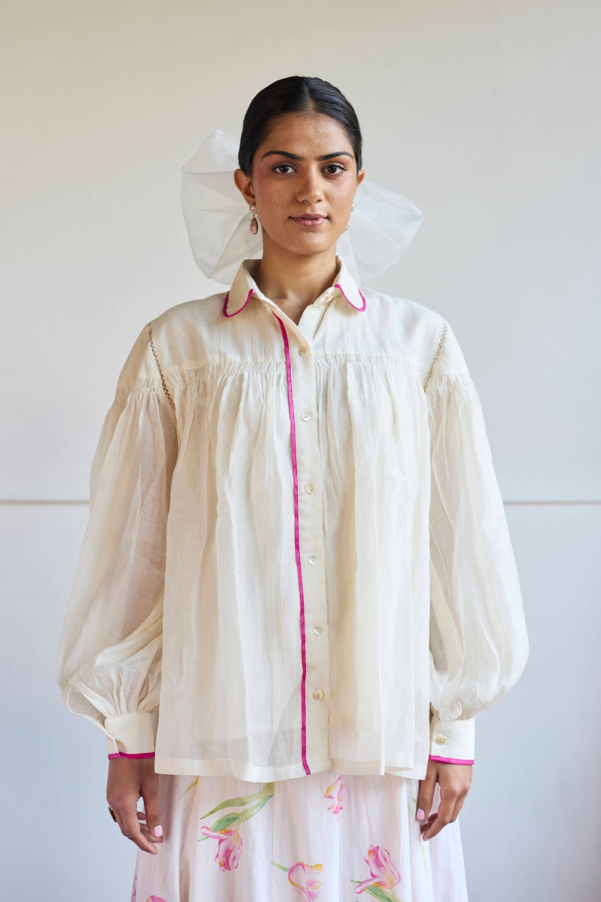 Ivory Smocking Shirt